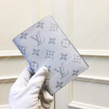 Replica LV Passport Cover Taiga Monogram White