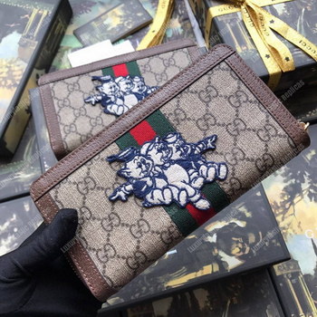 Replica Gucci Ophidia GG Zip Around Wallet With Three Little Pigs