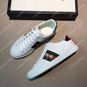 Replica Gucci Women’s Ace Studded Leather Sneaker