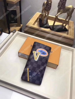 Replica LV Damier Graphite Canvas Brazza Wallet 2017