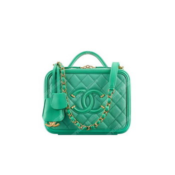 Replica Chanel Small Vanity Case Green