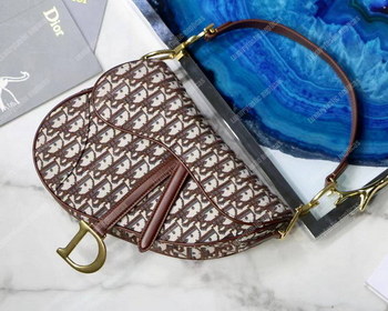 Replica Dior Burgundy Oblique Saddle Bag