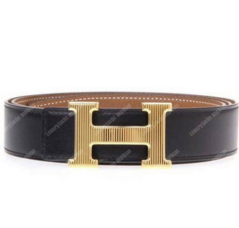 Replica Hermes H Belt Buckle Reversible Leather Strap Brown