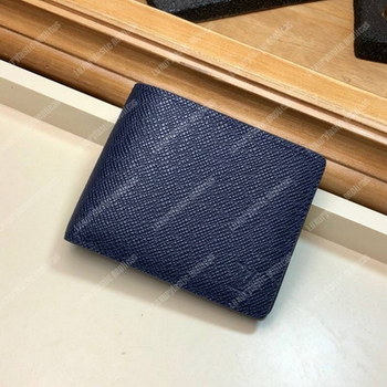 Replica LV Multiple Wallet Taiga Leather Bleu Marine