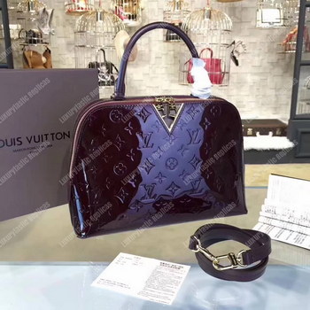 Replica LV Melrose Monogram Vernis Amarante