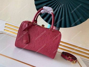 Replica LV Speedy Bandouliere 25 Monogram Empreinte Leather Cherry Berry