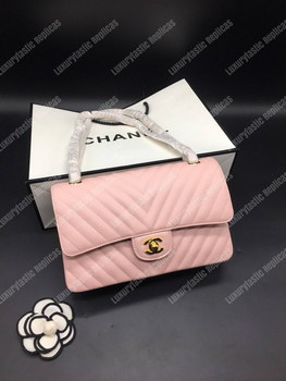 Replica Chanel Classic Medium Handbag Pink