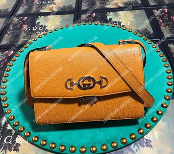 Replica Gucci Zumi Grainy Leather Small Shoulder Bag Cognac