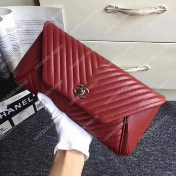 Replica Chanel Reversed Clutch Red