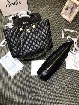 Replica Chanel Large Shopping Bag Black 38cm