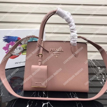 Replica Prada Monochrome Saffiano Leather Bag Magnolia