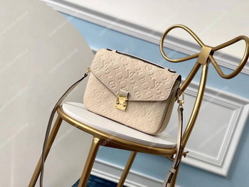 Replica LV Pochette Metis Monogram Empreinte Leather Creme