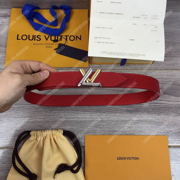 Replica LV Twist 30MM Epi Leather Belt Rubis
