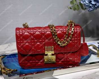 Replica Dior Lambskin DiorAddict Flap Bag Burgundy