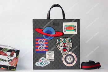 Replica Gucci Night Courrier Soft GG Supreme Tote BlackGrey