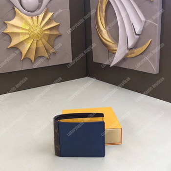 Replica LV Patchwork Multiple Wallet Epi Leather Blue