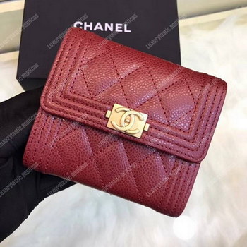 Replica Chanel Boy Small Flap Wallet Burgundy