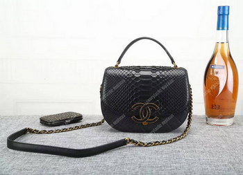 Replica Chanel Medium Flap Bag With Top Handle Black