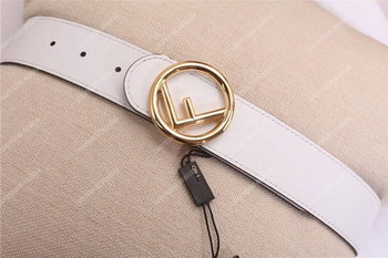Replica Fendi WhiteCaramel Leather Belt