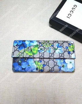 Replica Gucci GG Blooms Continental Wallet Blue