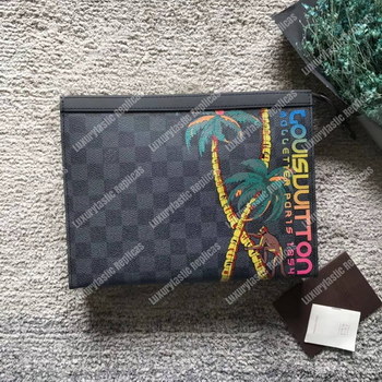 Replica LV Pochette Voyage Damier Graphite Spring Summer 2018