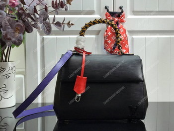 Replica LV Cluny BB Handbag Epi Leather Black