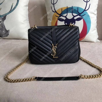 Replica Saint Laurent Medium College Bag In Black