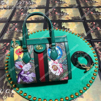 Replica Gucci Online Exclusive Ophidia GG Flora small tote bag