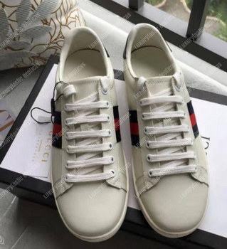 Replica Gucci Ace leather sneaker White