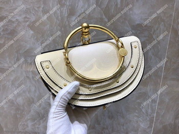 Replica Chloe Small Nile Minaudière In Smooth Calfskin White