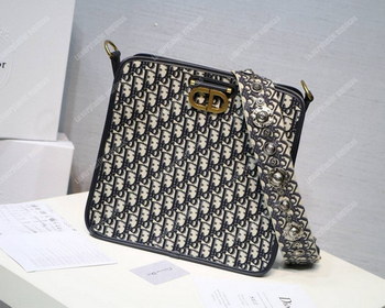 Replica Christian Dior Hobo Bag Blue Oblique