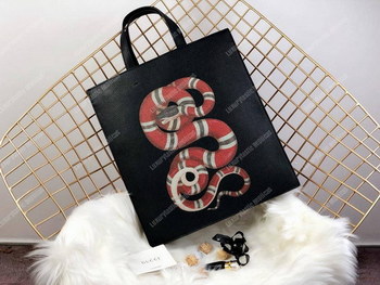 Replica Gucci Kingsnake Print Leather Tote