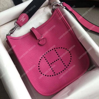 Replica Hermes Mini Evelyne III 17 Clemence Bag Magnolia