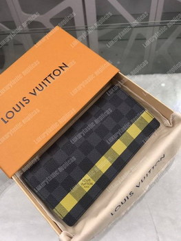 Replica LV Brazza Wallet Damier Graphite Yellow Stripe