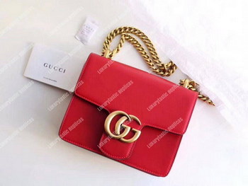 Replica Gucci GG Small Marmont Leather Shoulder Bag Red