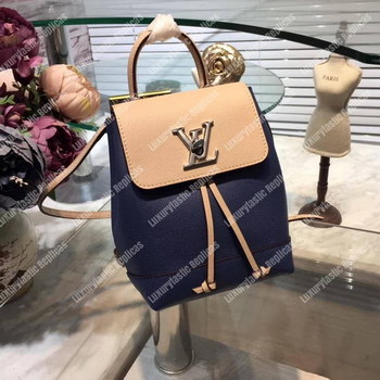 Replica LV Lockme Backpack Mini Blue
