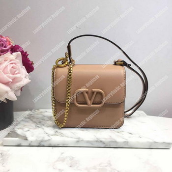 Replica Valentino Small Vsling Grainy Calfskin Shoulder Bag Clay