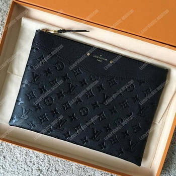 Replica LV Daily Pouch Monogram Empreinte Black