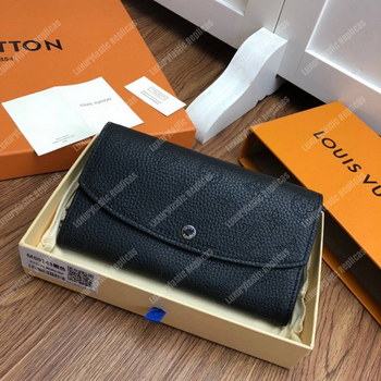Replica LV Iris Wallet Mahina Leather Noir