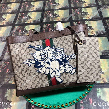 Replica Gucci Ophidia GG Tote With Three Little Pigs