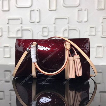 Replica LV Monogram Vernis Neo Triangle Bag Amarante