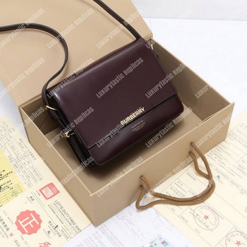 Replica Burberry Small Two tone Leather Grace Bag Brown