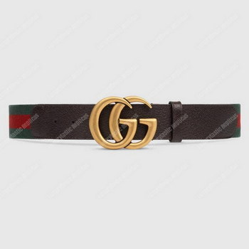 Replica Gucci Web Belt with Double G Buckle
