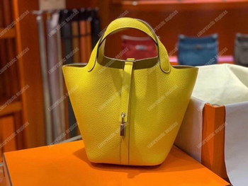 Replica Hermes Picotin 18 Clemence Jaune Palladium Hardware
