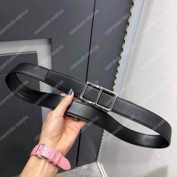 Replica Hermes Officier Belt Buckle Reversible Leather Strap Black