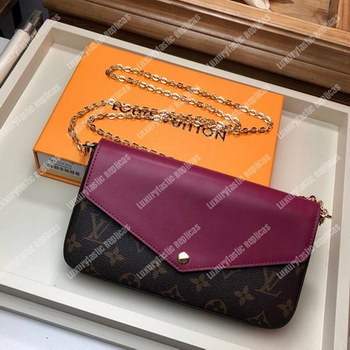 Replica LV Pochette Félicie Monogram Soft Canvas Fuchsia