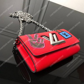 Replica LV Twist Chain Wallet Epi Leather Travel and Trunk Making Heritage Red