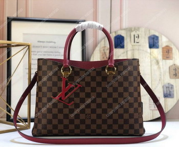 Replica LV Riverside Damier Ebene Lie de Vin