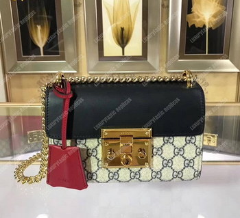 Replica Gucci Padlock Small GG Shoulder Bag BlackRed