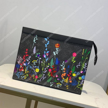Replica LV Flower Pochette Voyage MM Monogram Eclipse Canvas